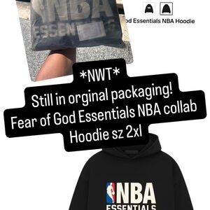 Brand New Fear of God Essentials NBA Gray Hoodie sz 2xl